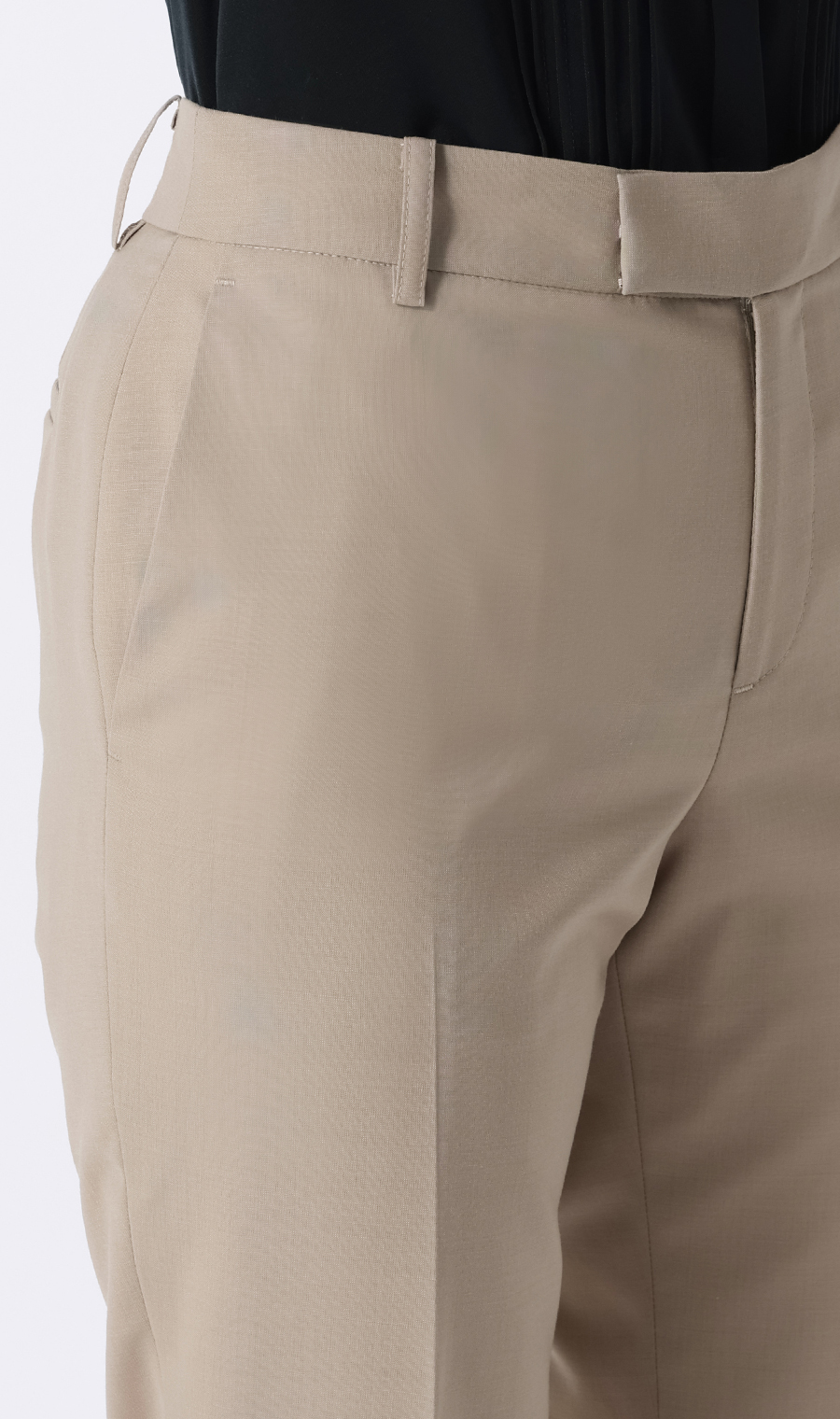 冷感テーパードパンツ【SMART MERINO】【セットアップ着用可】【清涼】【裾上げ済み】 ベージュ 9号
