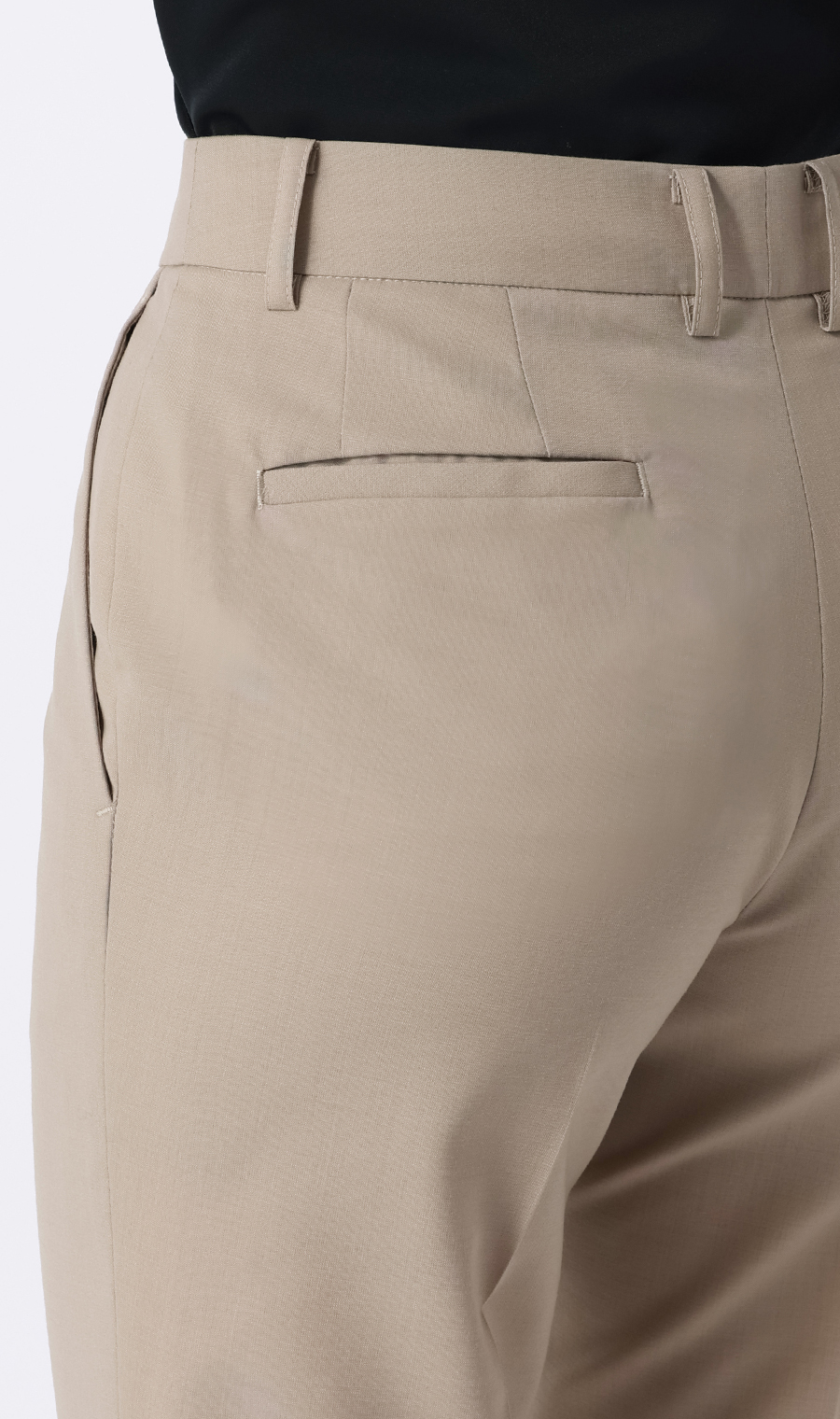 冷感テーパードパンツ【SMART MERINO】【セットアップ着用可】【清涼】【裾上げ済み】 ベージュ 9号
