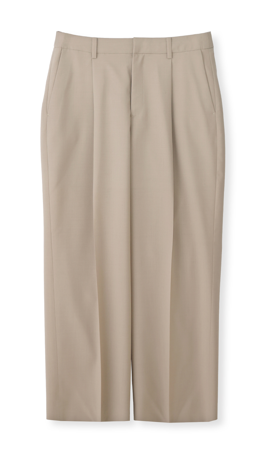 ワイドパンツ【SMART MERINO】【セットアップ着用可】【清涼】【裾上げ済み】 ベージュ 5号