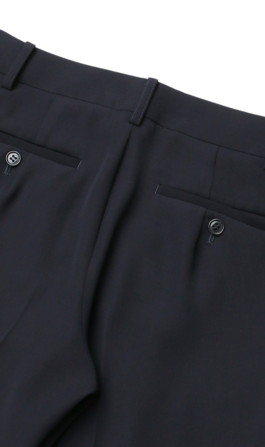 ●テーパードパンツ《セットアップ着用可》《裾上げ済み》 ネイビー 7号