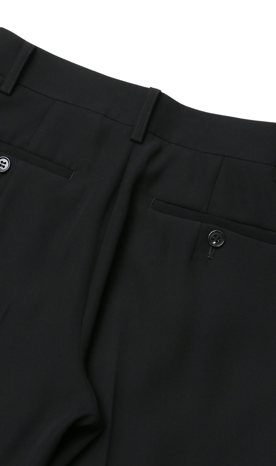 ●テーパードパンツ《セットアップ着用可》《裾上げ済み》 ブラック 7号