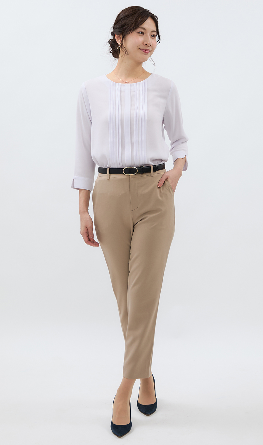 ゼロプレッシャースーツ【テーパードパンツ】【セットアップ着用可】【裾上げ済み】 ベージュ S