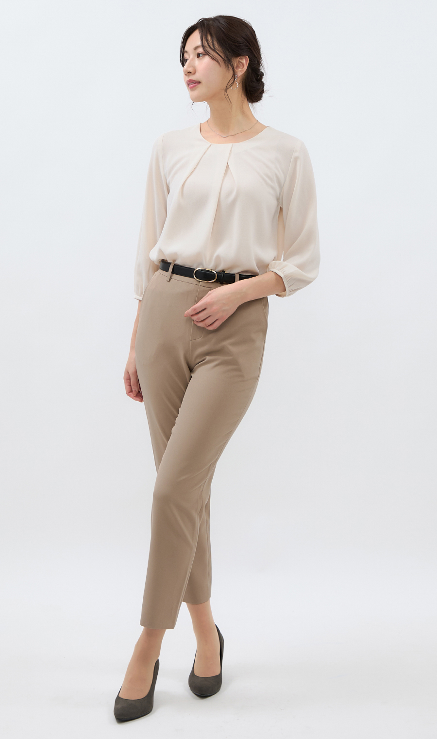 ゼロプレッシャースーツ【テーパードパンツ】【セットアップ着用可】【裾上げ済み】 ベージュ S