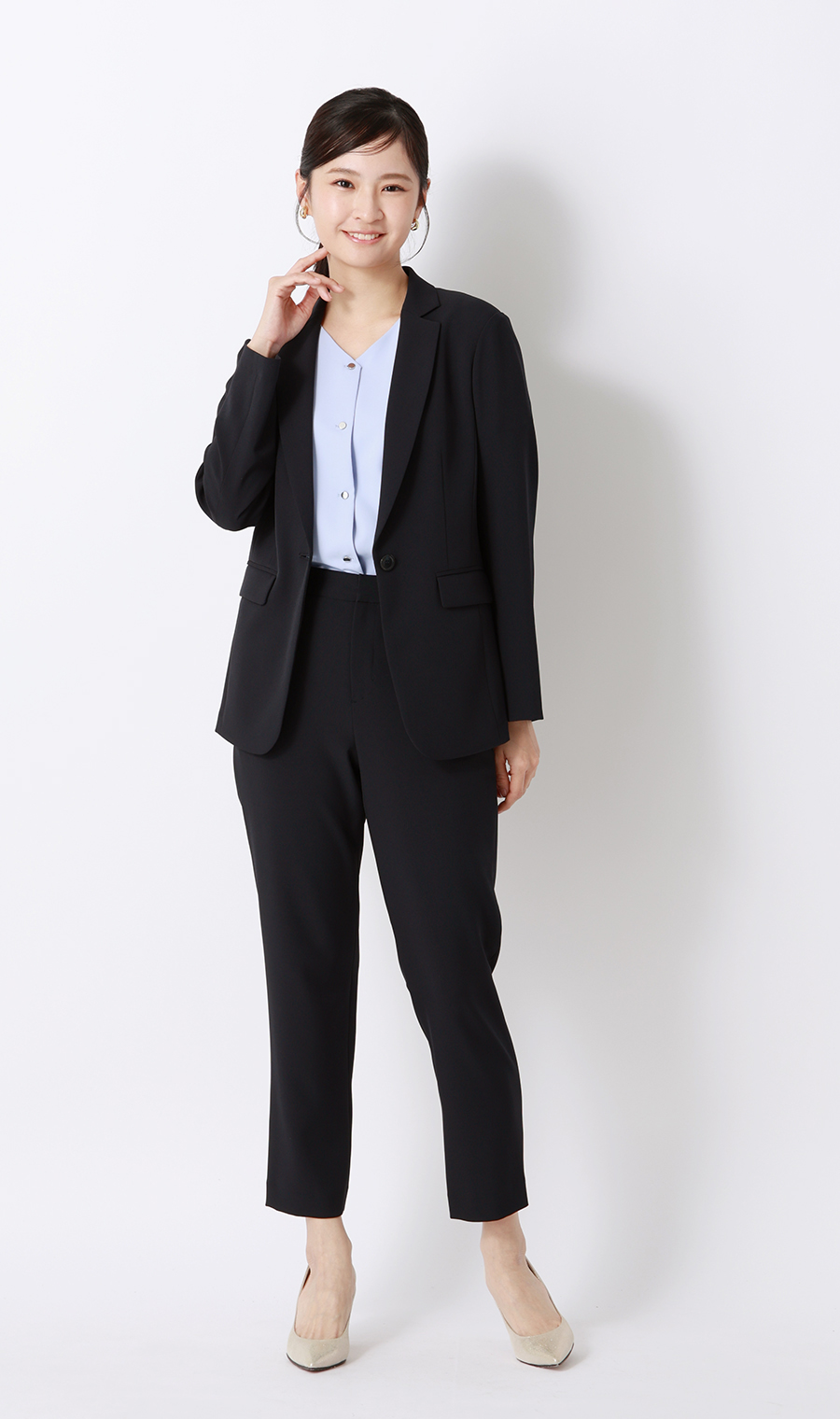 ゼロプレッシャースーツ【テーパードパンツ】【セットアップ着用可】【裾上げ済み】 ネイビー SS