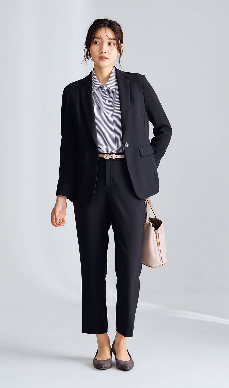 ゼロプレッシャースーツ【テーパードパンツ】【セットアップ着用可】【裾上げ済み】 ネイビー SS