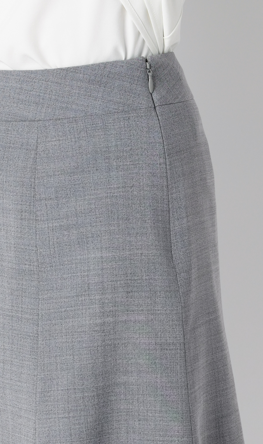 【超ストレッチスーツ】フレアスカート【涼】【セットアップ着用可】【＃すご】 グレー 5号