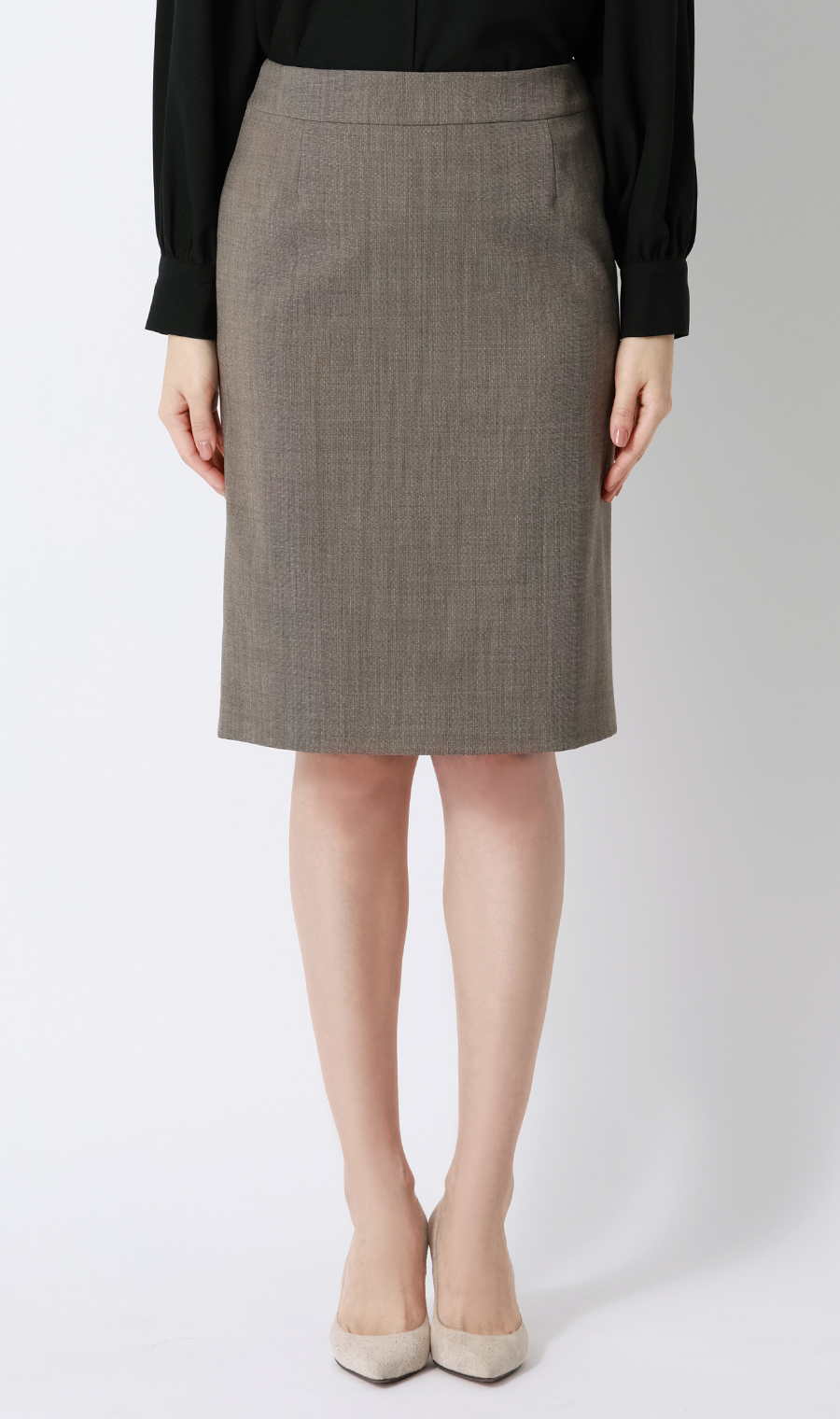 【超ストレッチスーツ】タイトスカート【セットアップ着用可】【＃すご】 ベージュ 3号