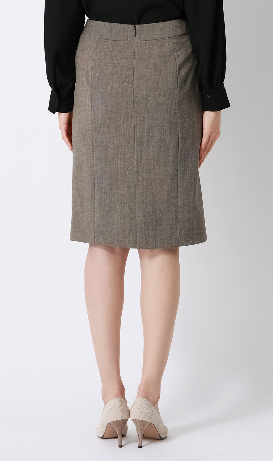 【超ストレッチスーツ】タイトスカート【セットアップ着用可】【＃すご】 ベージュ 3号