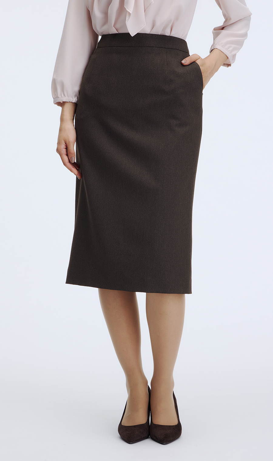 ロングタイトスカート【美ジ楽スーツ】【セットアップ着用可