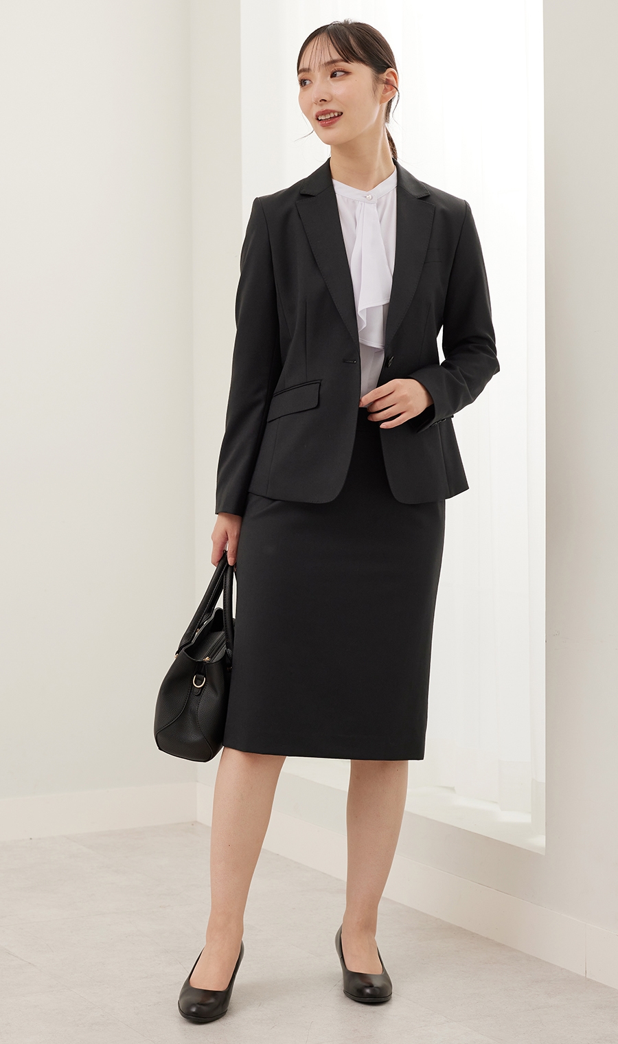 タイトスカート【セットアップ着用可】 ブラック 11号