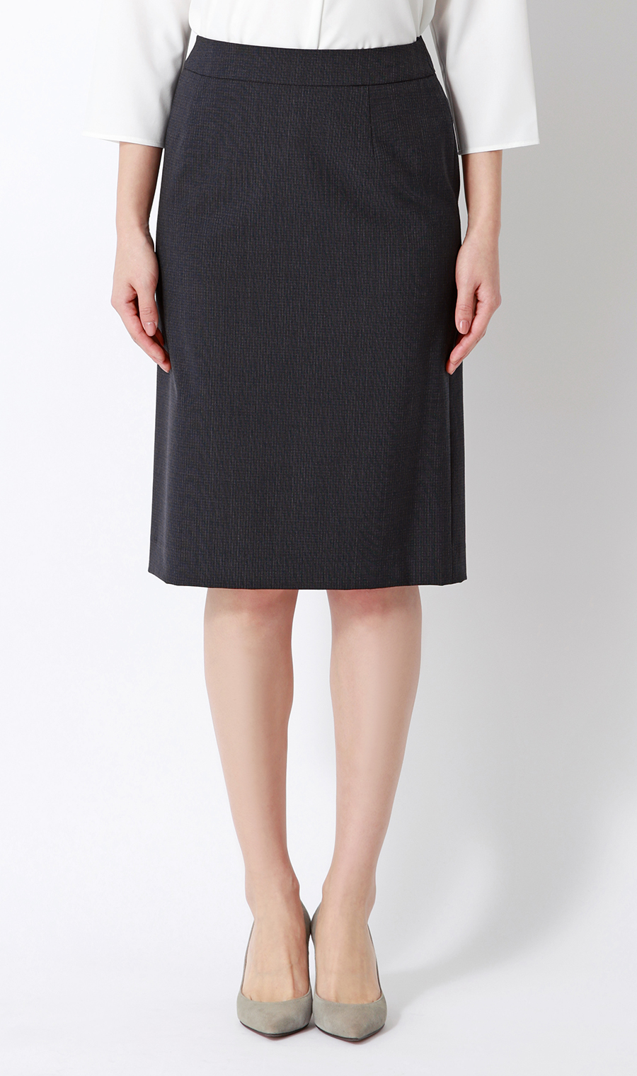 【超ストレッチスーツ】タイトスカート【セットアップ着用可】【＃すご】 ネイビー 5号