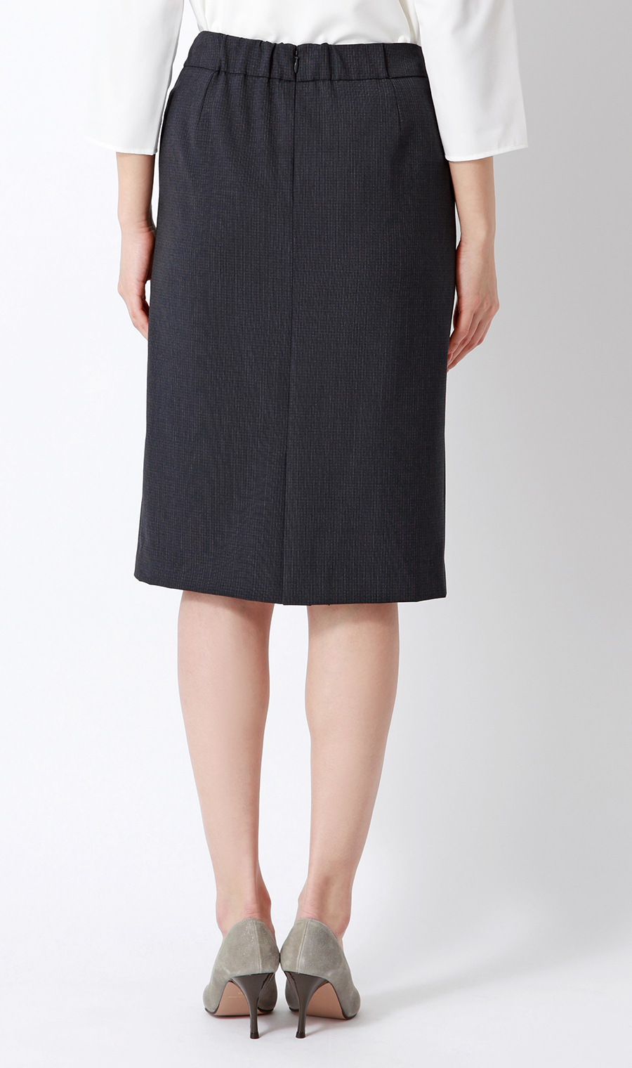 【超ストレッチスーツ】タイトスカート【セットアップ着用可】【＃すご】 ネイビー 5号