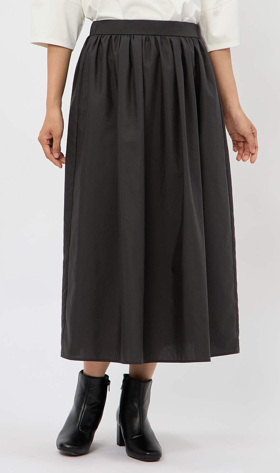 ボリュームフレアスカート【セットアップ着用可】 ブラック S