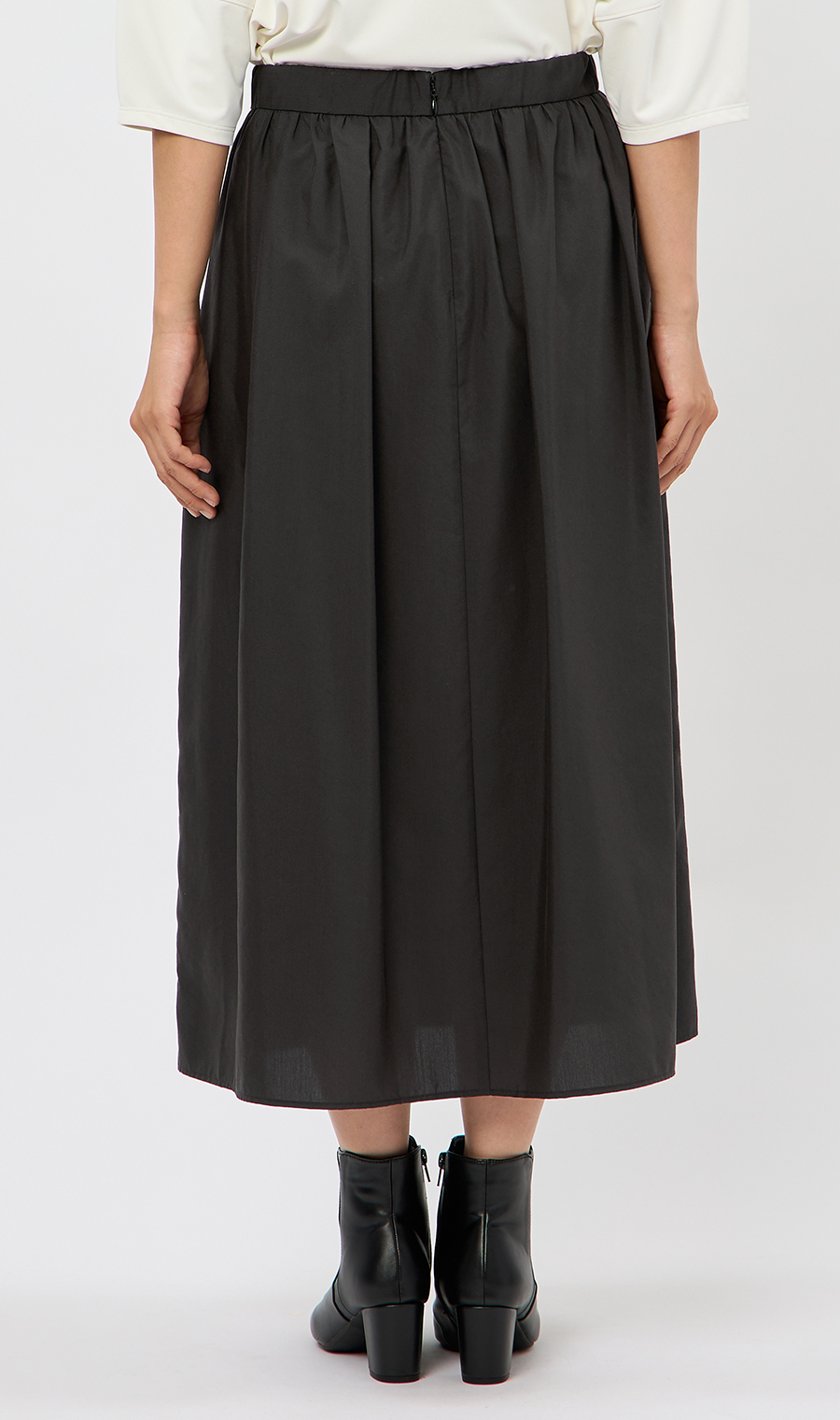 ボリュームフレアスカート【セットアップ着用可】 ブラック S