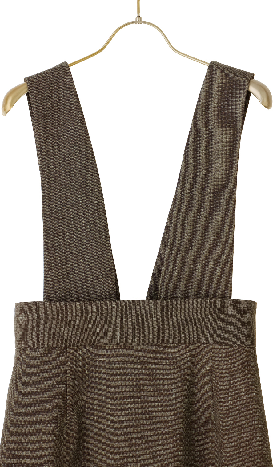 附吊带高腰紧身裙 【靴型裙】 【可成套穿着】 棕色5号