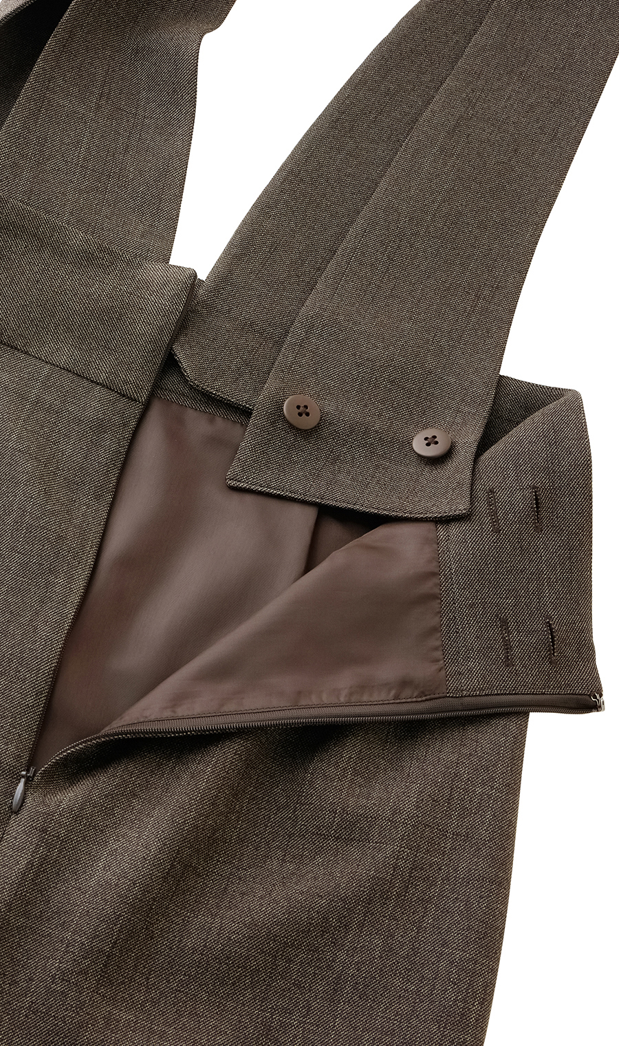 附吊带高腰紧身裙 【靴型裙】 【可成套穿着】 棕色5号