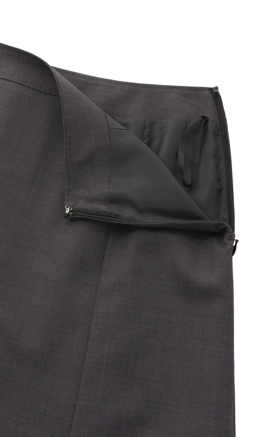 台形フレアスカート【セットアップ着用可】 チャコール 5号