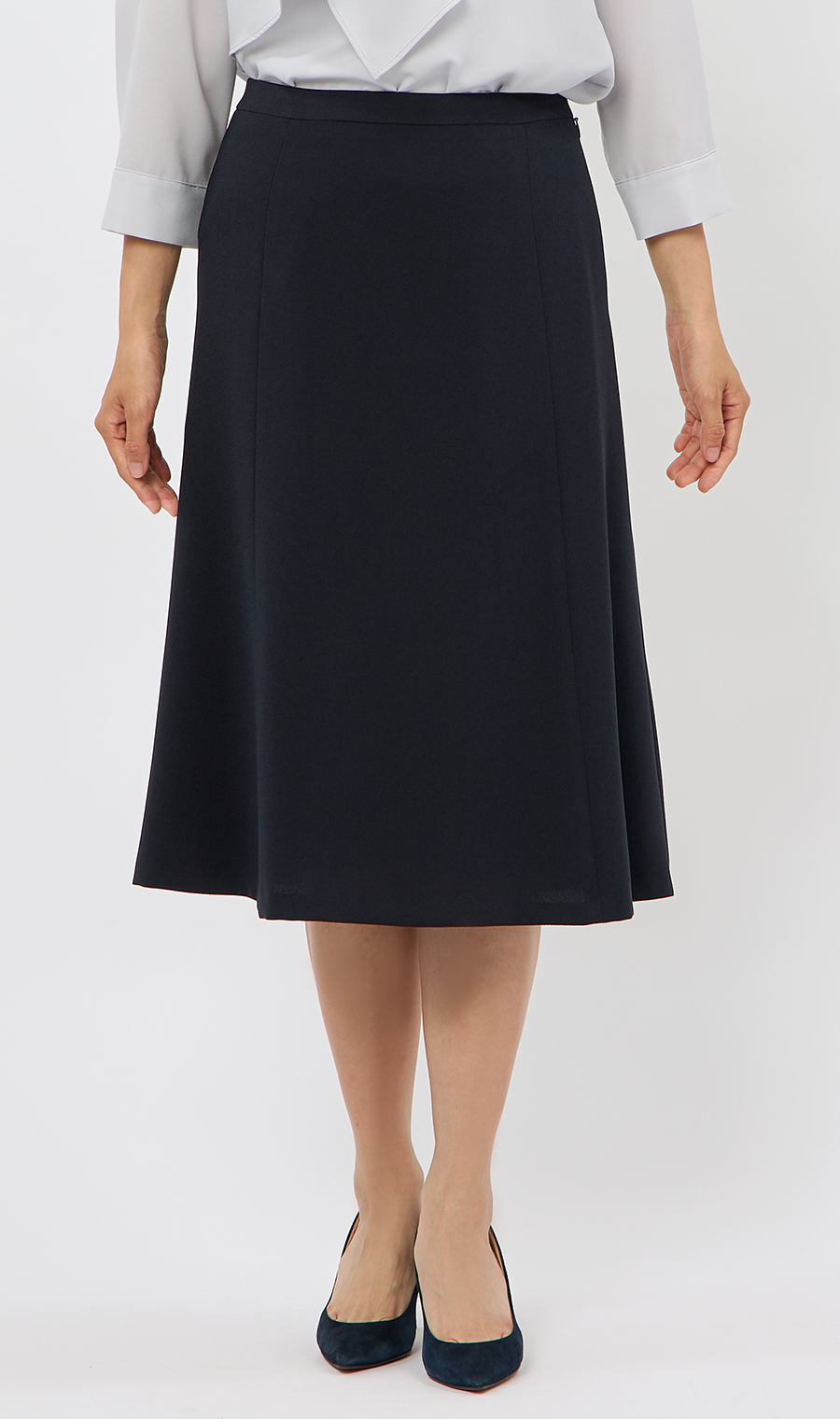 フレアスカート【セットアップ着用可】 ネイビー 5号