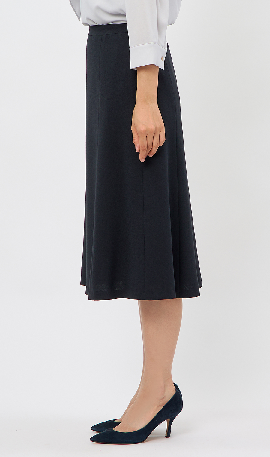 フレアスカート【セットアップ着用可】 ネイビー 5号