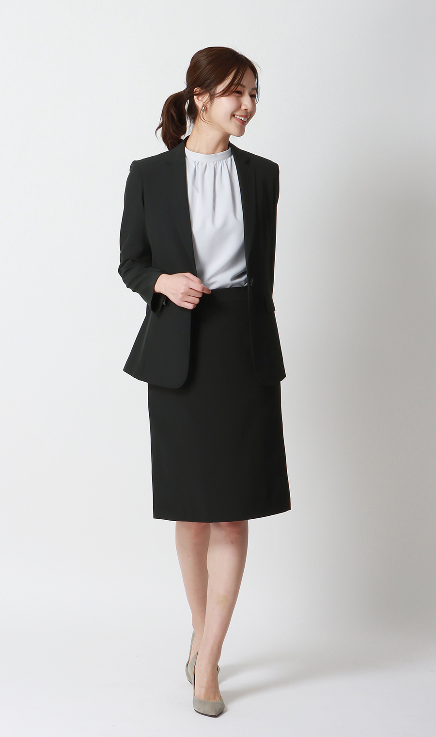 ゼロプレッシャースーツ【タイトスカート】【セットアップ着用可】 ブラック SS