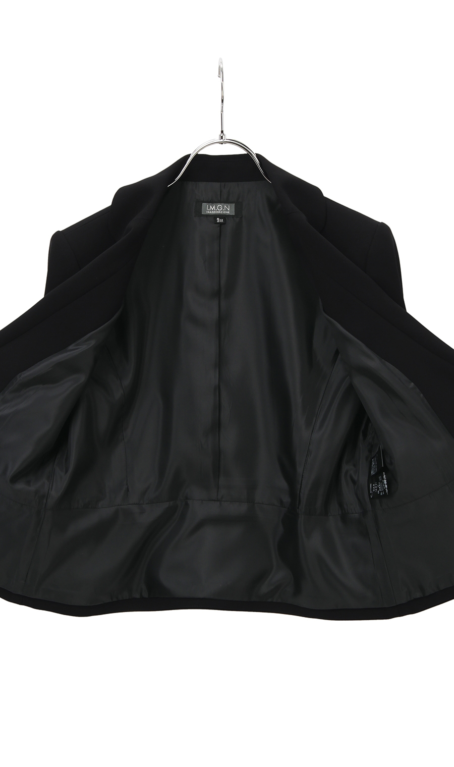 【訳アリ商品】テーラードカラーアンサンブル【TioTio PREMIUM】 ブラック 7号