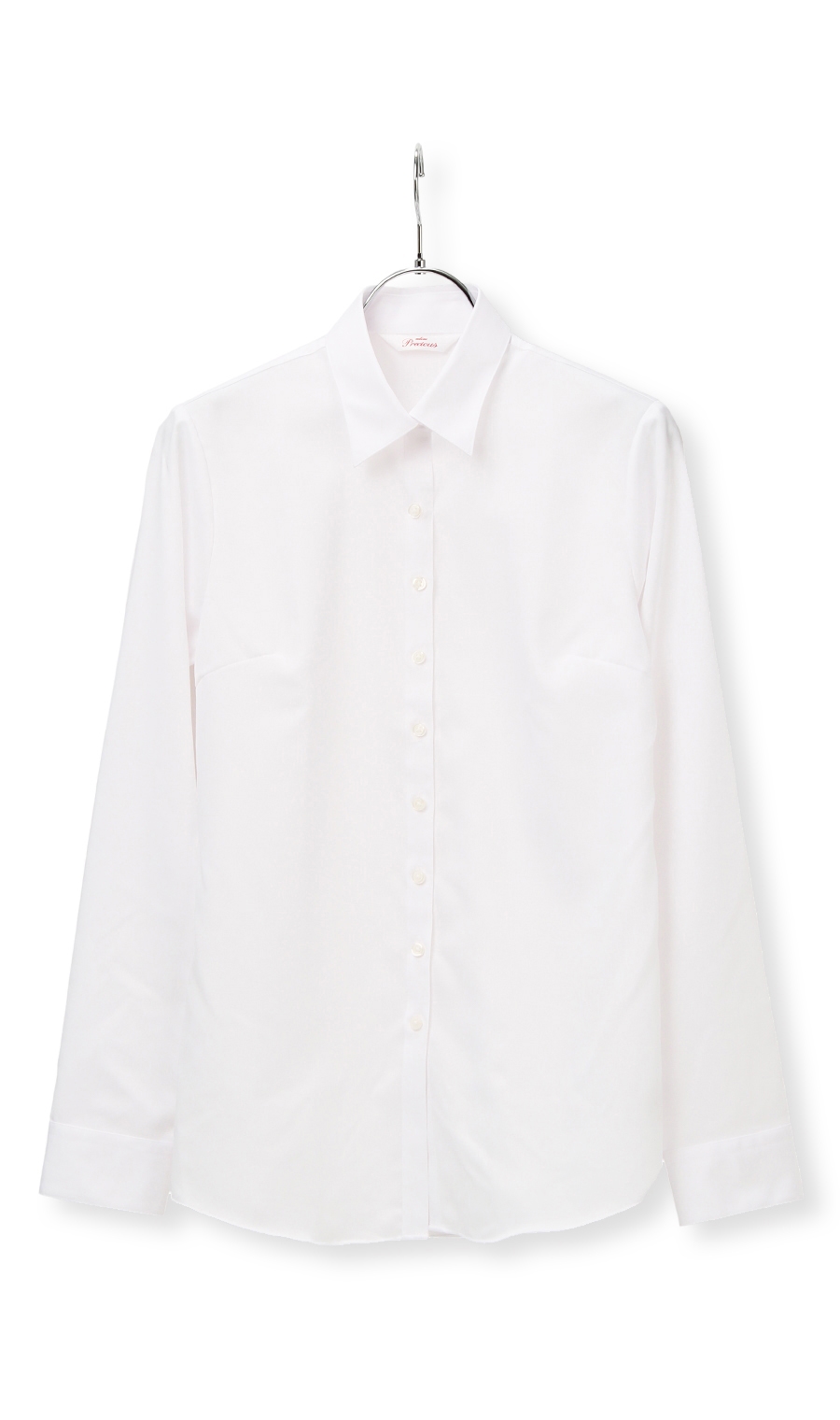 レギュラーカラーブラウス《長袖》《NON IRONMAX》《白無地》 ホワイト 03