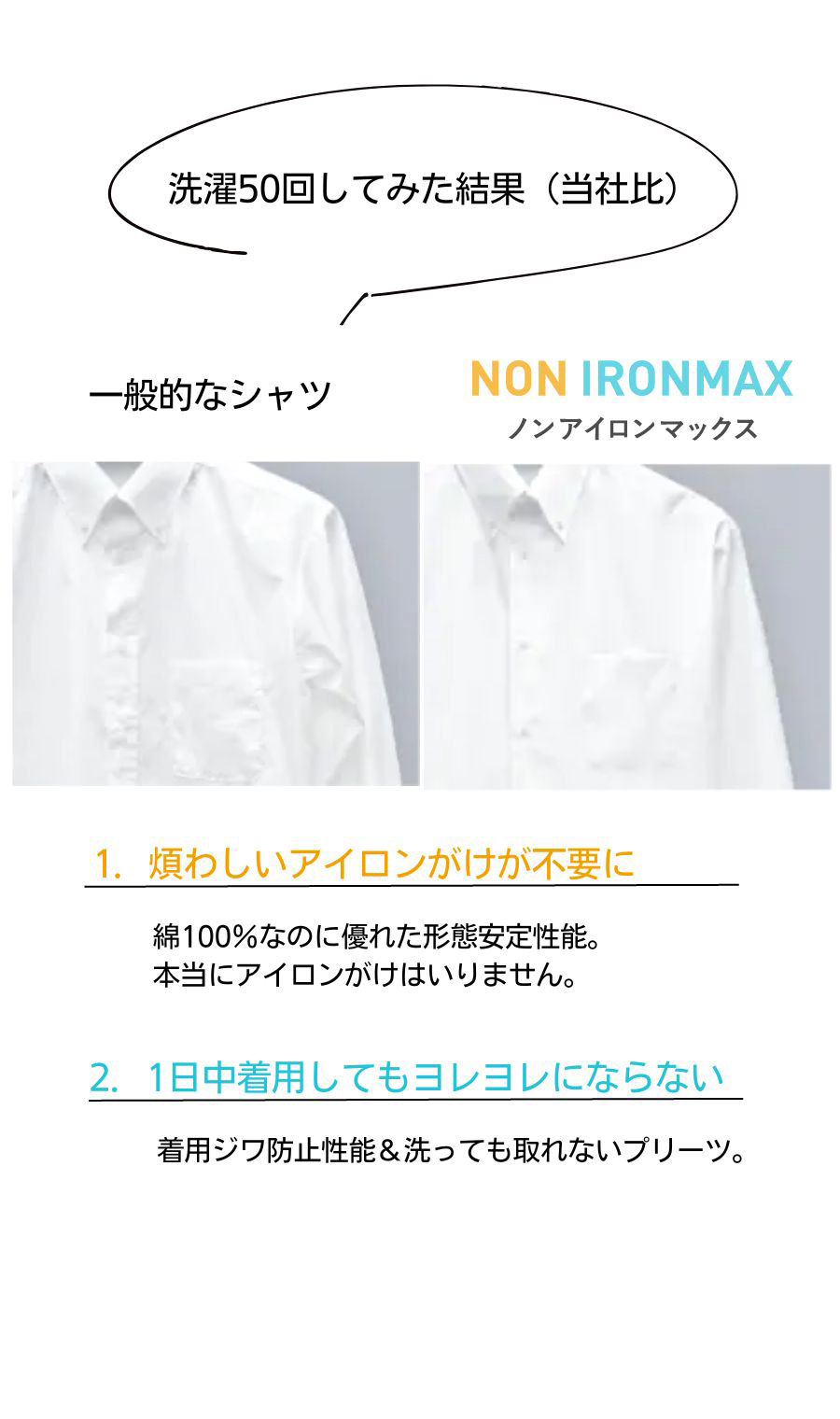 スキッパーカラーブラウス《長袖》《NON IRONMAX》《白無地》 ホワイト 05