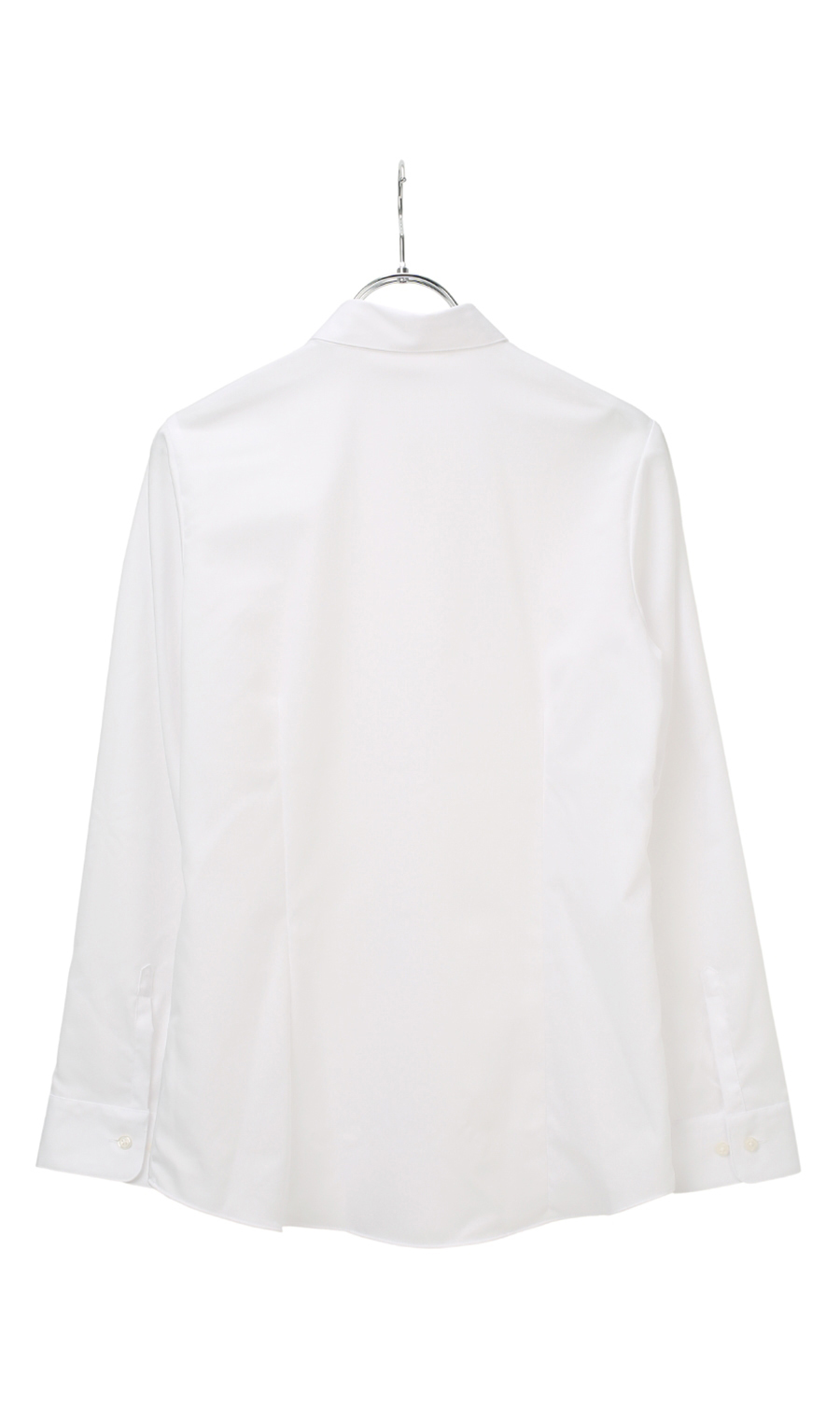 スキッパーカラーブラウス《長袖》《NON IRONMAX》《白無地》 ホワイト 05