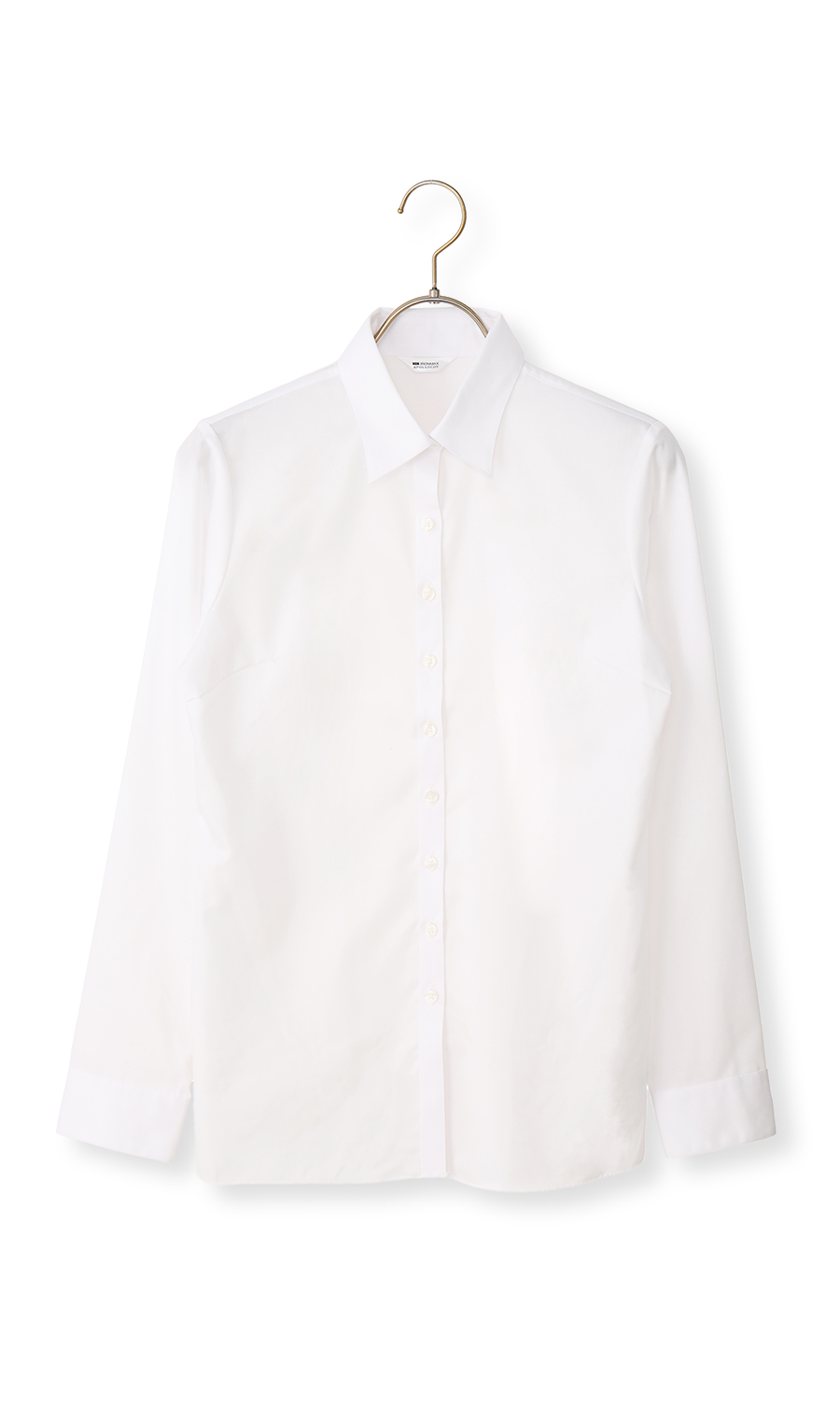 レギュラーカラーブラウス【クイーン】【長袖】【NON IRONMAX】【白無地】 ホワイト 23