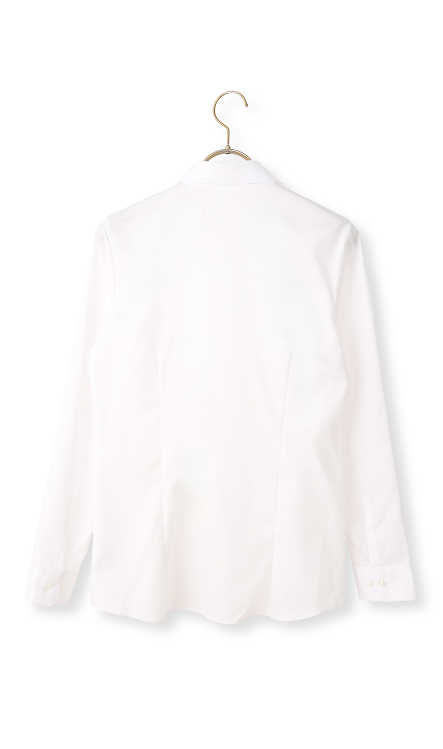 スキッパーカラーブラウス【長袖】【NON IRONMAX】【白無地】 ホワイト 05