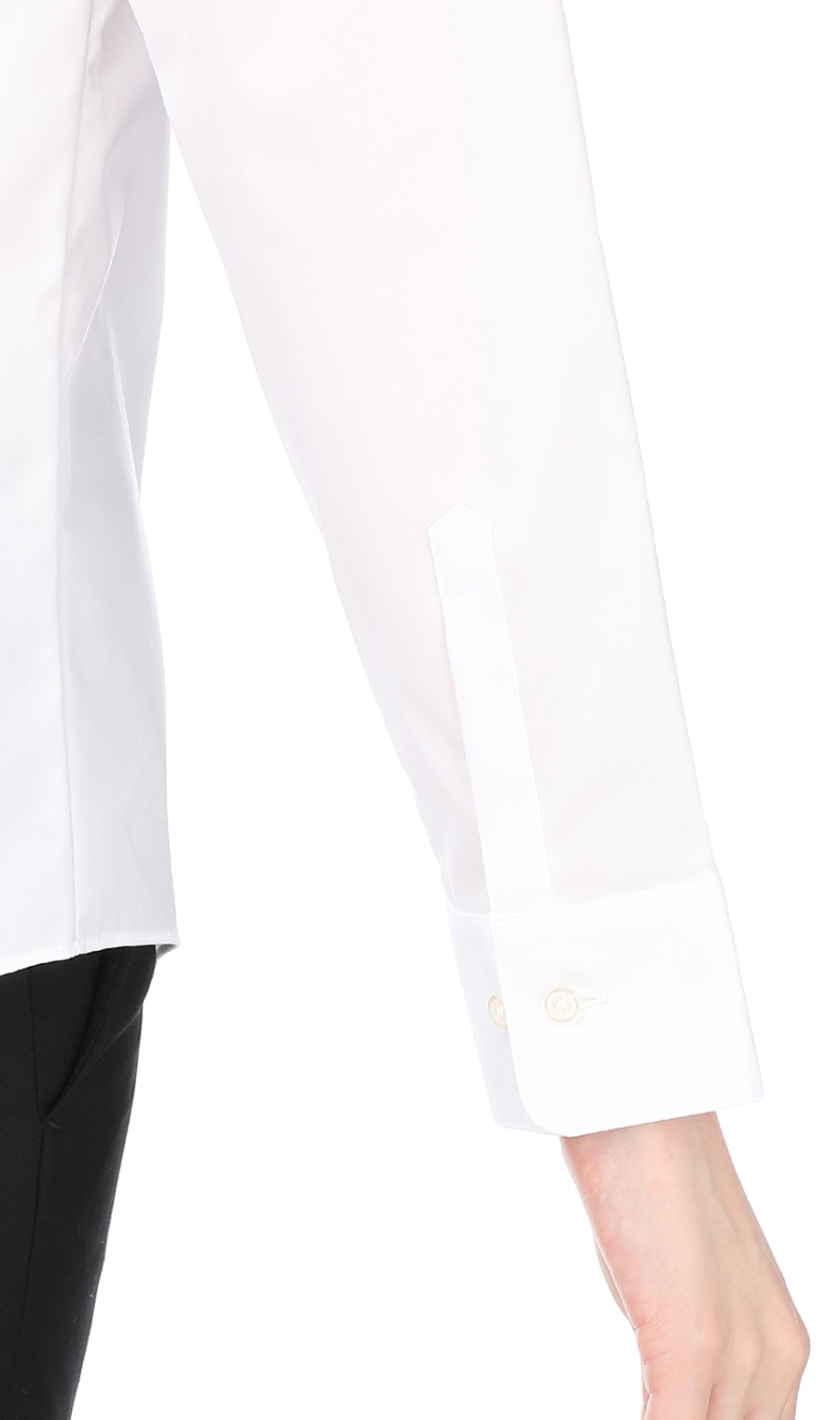 スキッパーカラーブラウス《長袖》《白無地》 ホワイト 17