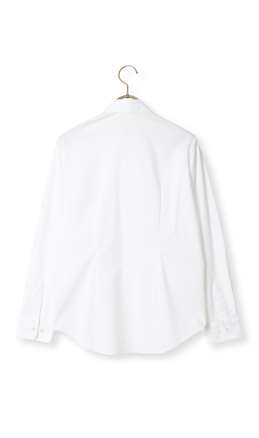 レギュラーカラーブラウス【長袖】【白無地】【OEKO-TEX】【着丈長め】 ホワイト 05