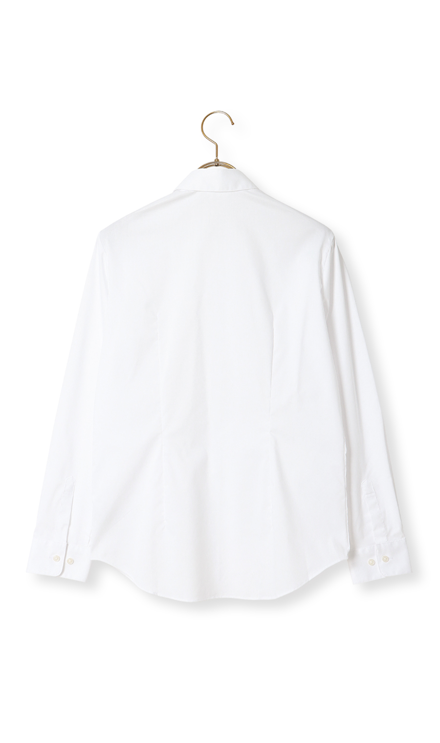 レギュラーカラーブラウス【クイーン】【長袖】【白無地】【OEKO-TEX】【着丈長め】 ホワイト 23