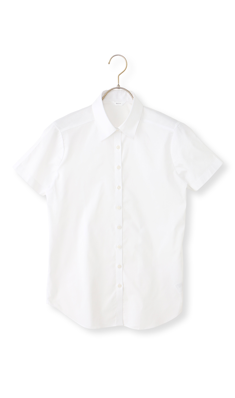 レギュラーカラーブラウス【涼】【半袖】【白無地】【OEKO-TEX】【着丈長め】 ホワイト 05