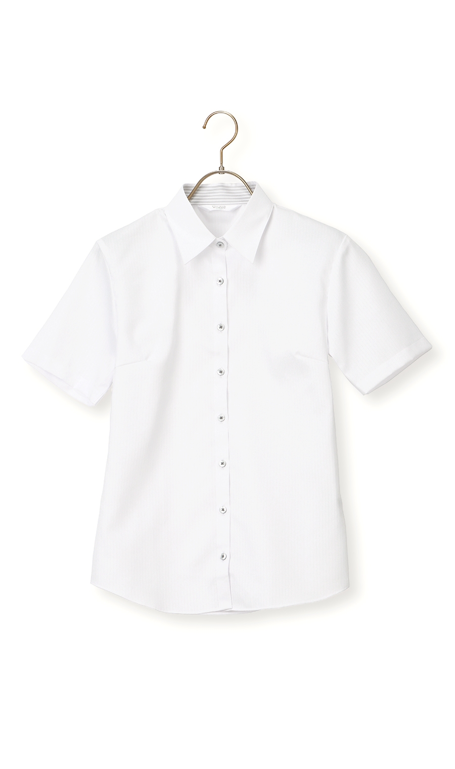 レギュラーカラーブラウス《半袖》 ホワイト 05