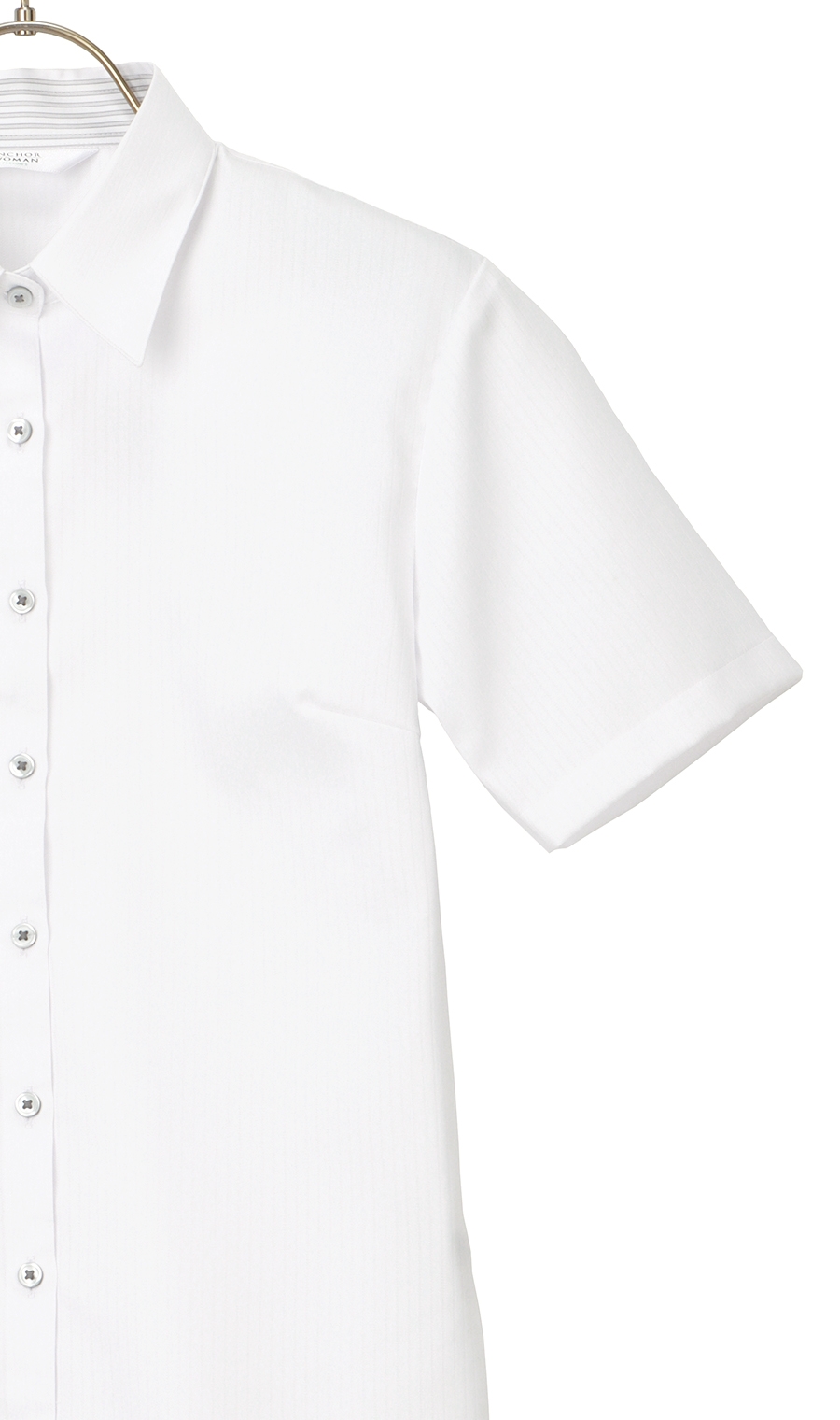 レギュラーカラーブラウス《半袖》 ホワイト 05