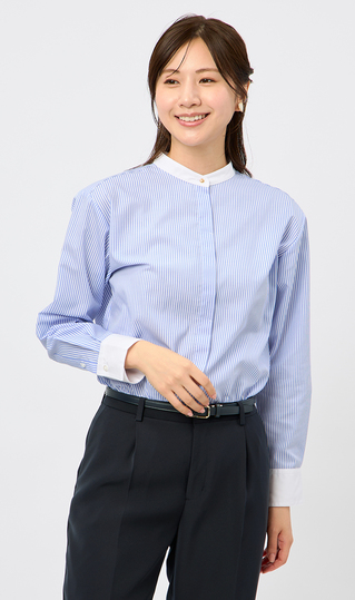 Band collar clerical shirt (long sleeves)