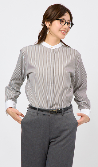 Band collar clerical shirt (long sleeves)