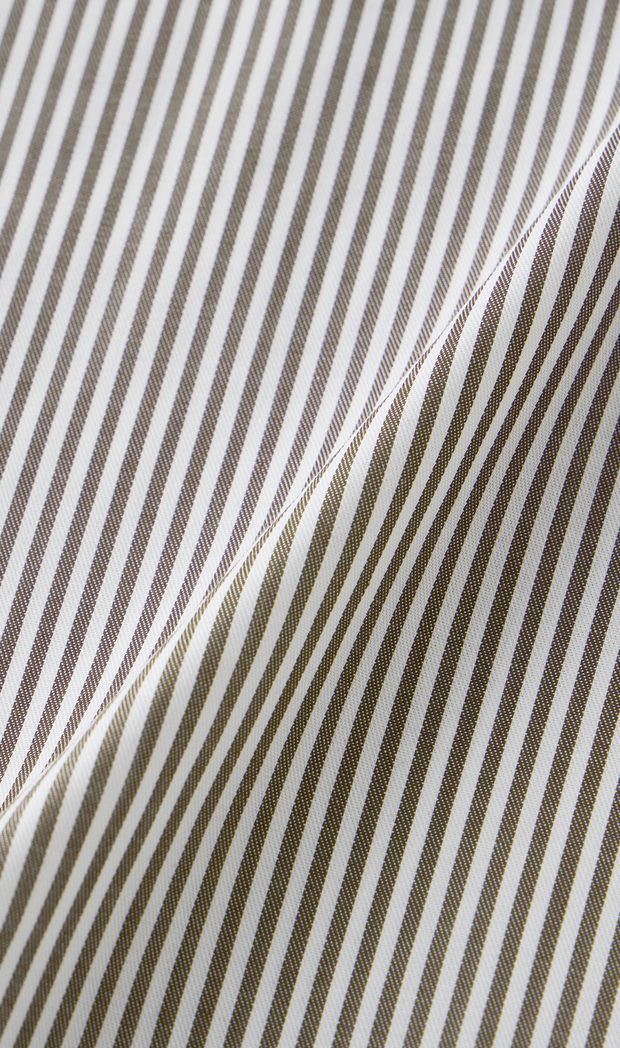 バンドカラークレリックシャツ【長袖】 ブラウン M