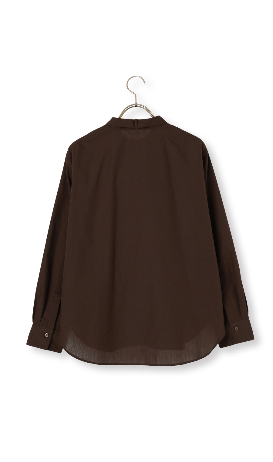 バンドカラーボウタイブラウス【長袖】【2WAY】 ブラウン L