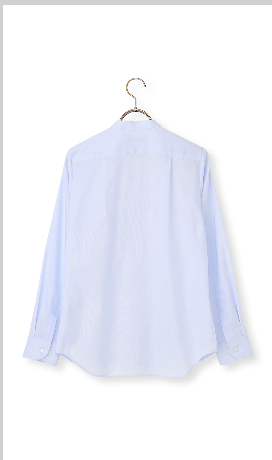 バンドカラー2WAYボウタイブラウス【長袖】【スーピマコットン】 サックス 07