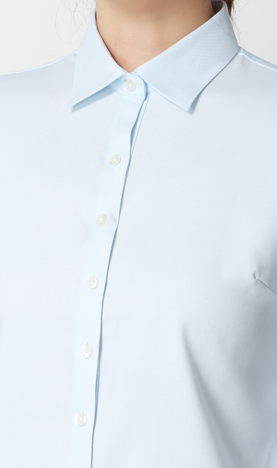 レギュラーカラーブラウス【長袖】【NON IRONMAX】 サックス 07