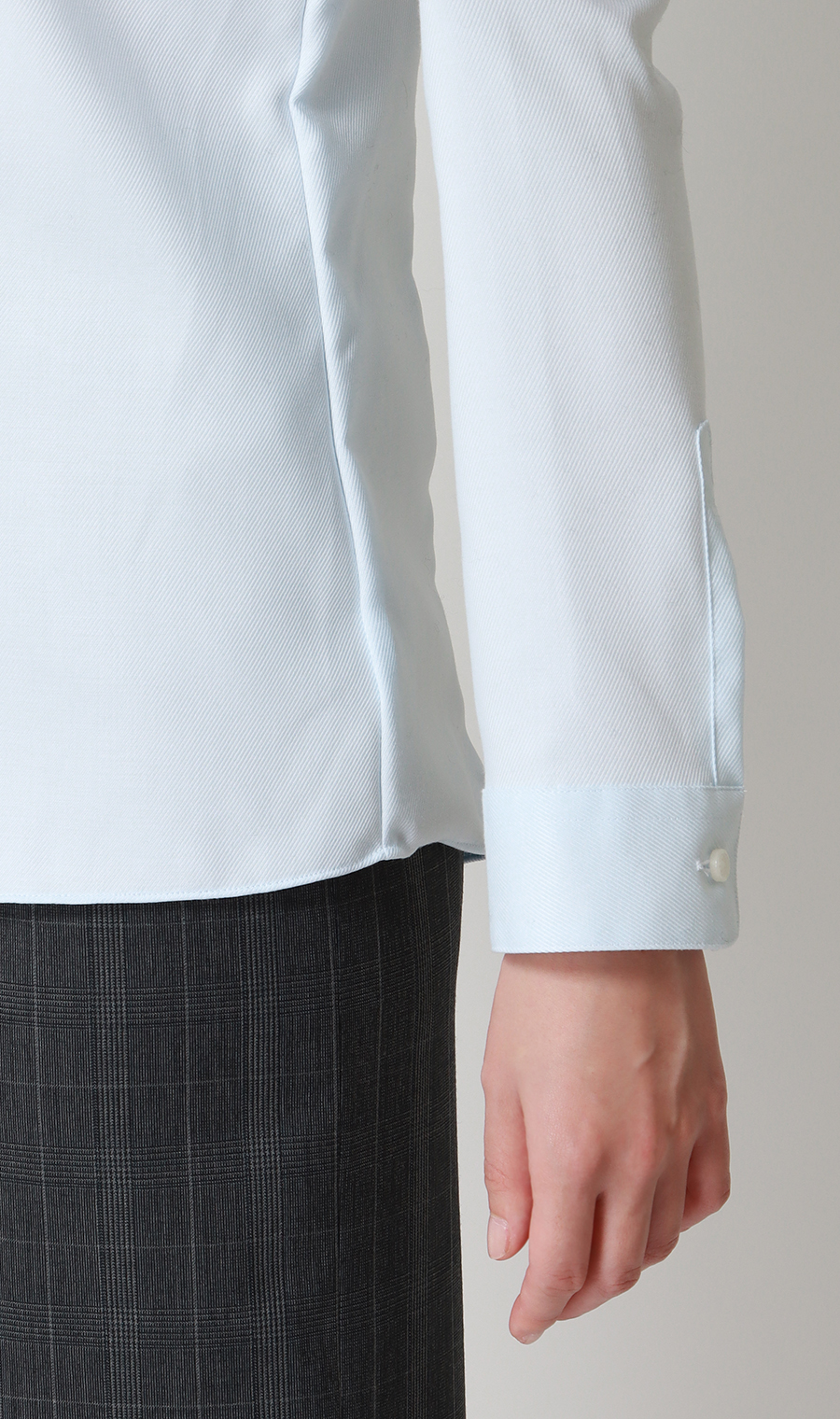 レギュラーカラーブラウス【長袖】【NON IRONMAX】 サックス 07