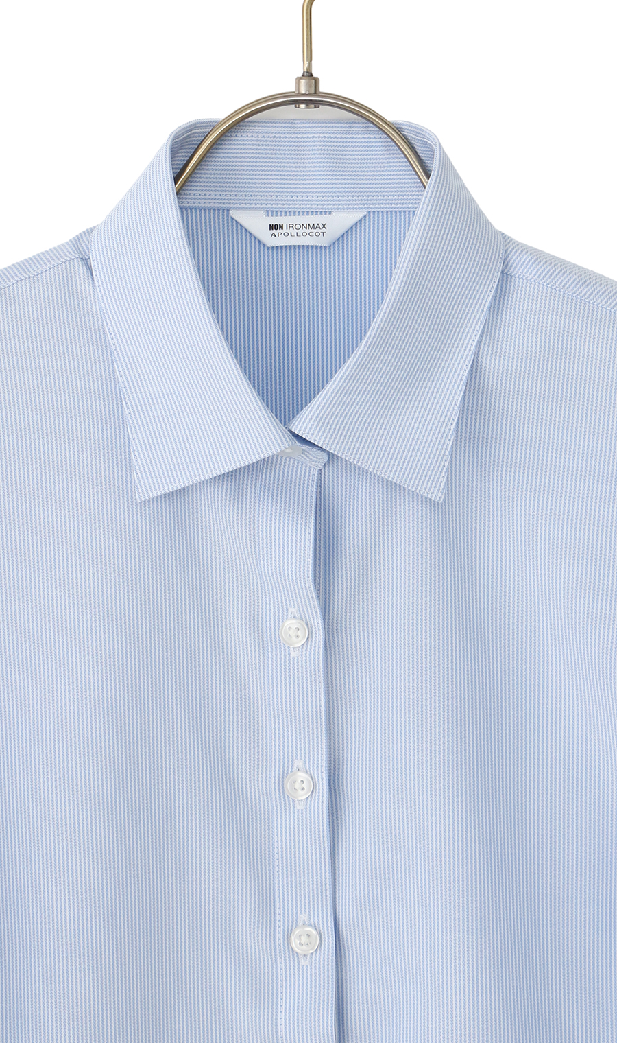 レギュラーカラーブラウス【長袖】【NON IRONMAX】 ブルー 07