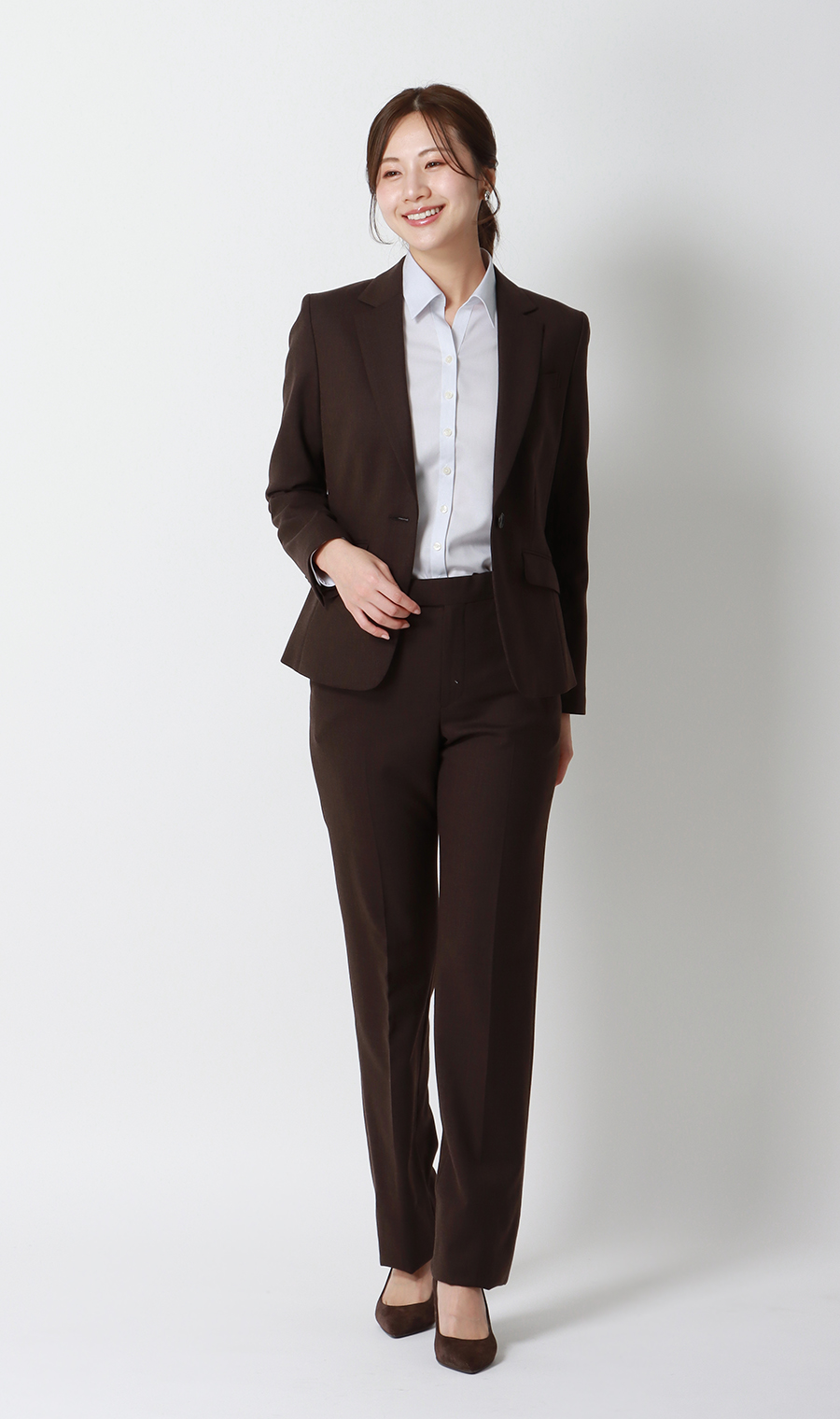 スキッパーカラーブラウス【長袖】【NON IRONMAX】 ライトグレー 07