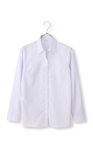 スキッパーカラーブラウス【長袖】【NON IRONMAX】