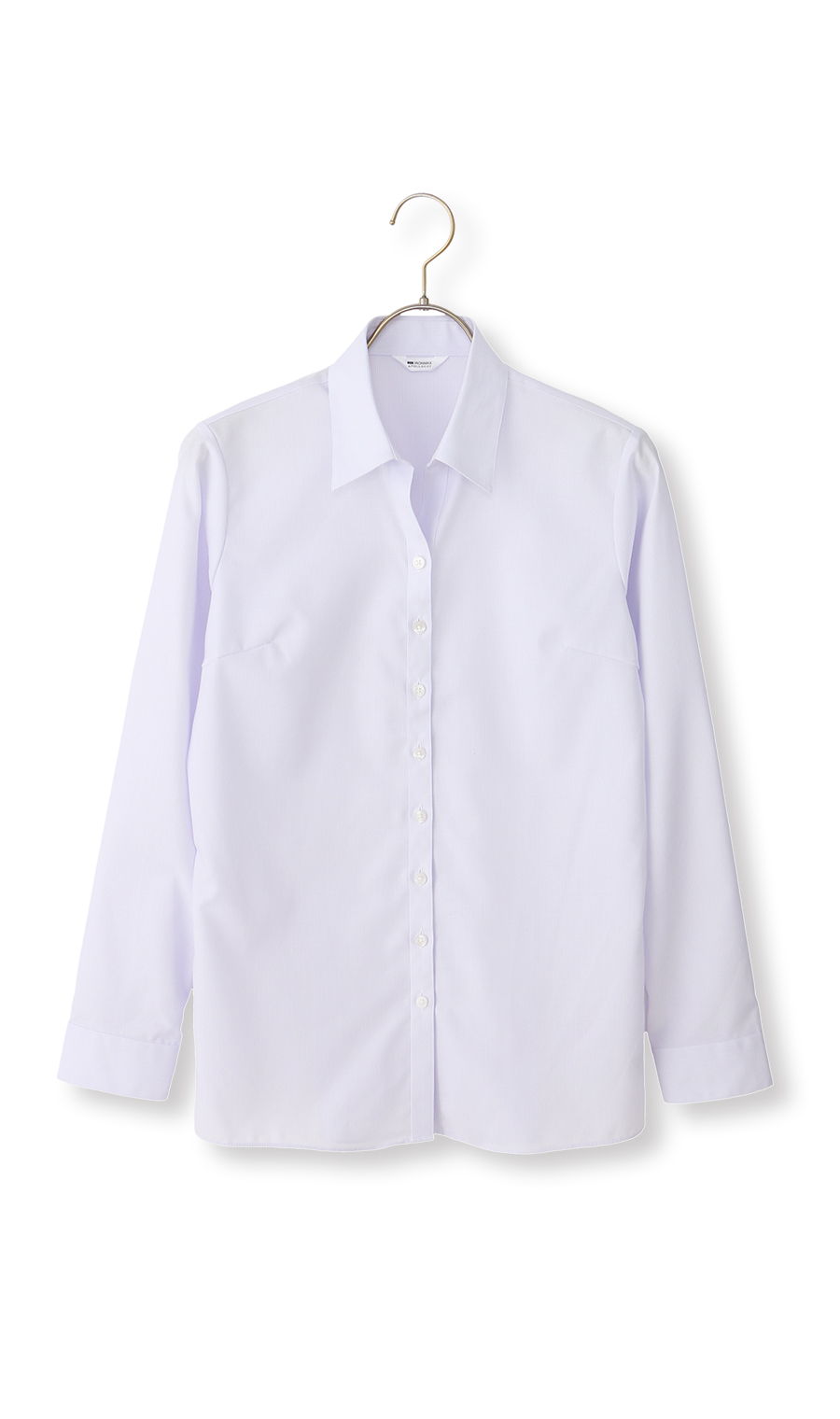 スキッパーカラーブラウス【長袖】【NON IRONMAX】 パープル 07