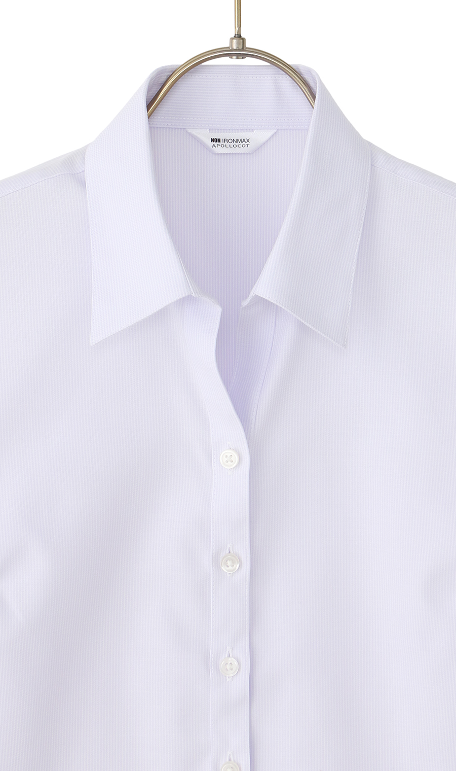 スキッパーカラーブラウス【長袖】【NON IRONMAX】 パープル 07