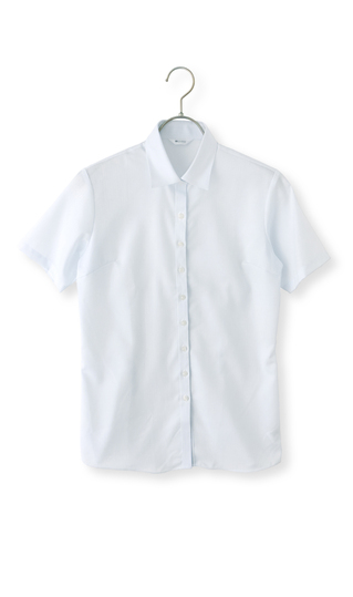 レギュラーカラーブラウス【涼】【半袖】【NON IRONMAX】