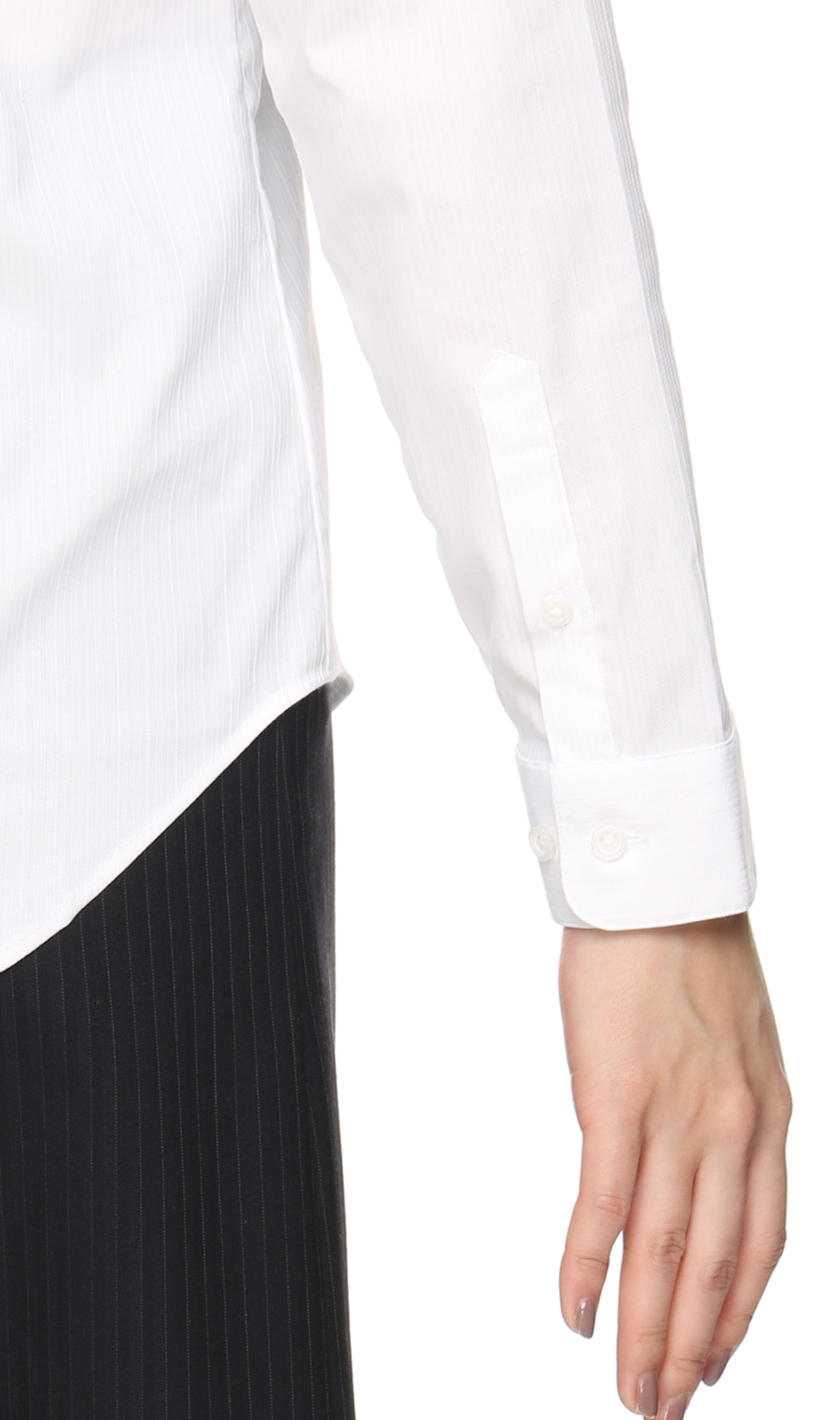 スキッパーカラーフリルブラウス《長袖》 ホワイト 05